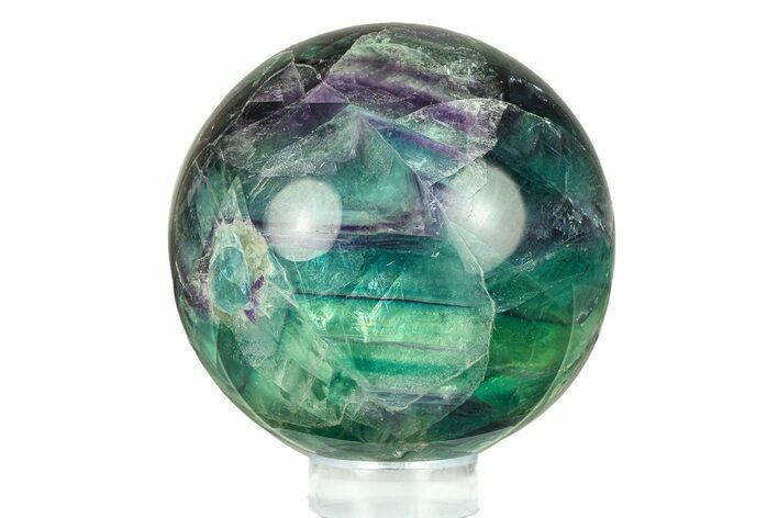 Colorful Banded Fluorite Sphere - China #284416